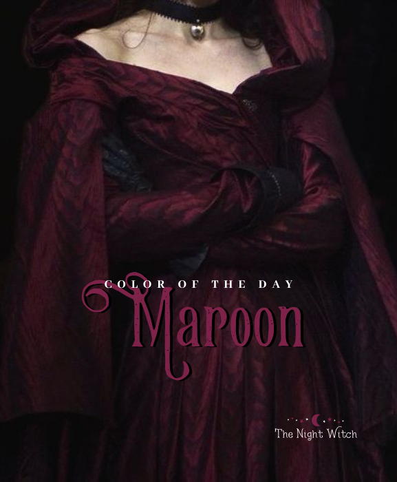 _TheNightWitch's tweet photo. Maroon can conjure feelings of spirituality, wisdom or calm. Maroon is associated with control, responsibility and thoughtfulness.

#colorcorrespondence #witch #witchy #witchcraft #pagan #magick #wicca #witchyvibes #witchythings #witches #amulet #Magic #Magick #occult https://t.co/QbwE4JpL5C