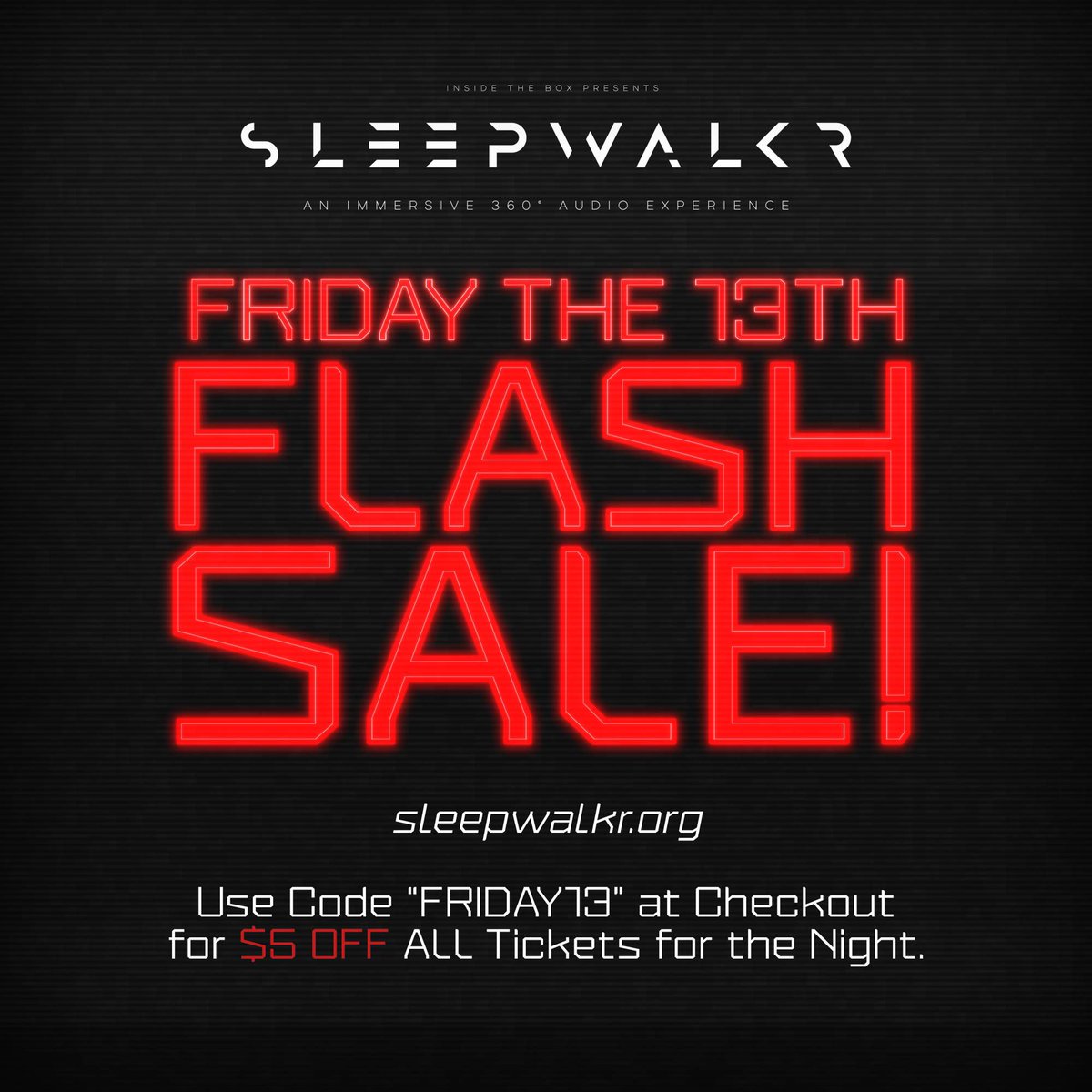 opecheehaunt's tweet photo. Come see SLEEPWALKR for its final weekend, 1/13-1/15! We currently are running a flash sale for $5 all tickets for Friday the 13th, just use the “FRIDAY13” code at checkout. #SLEEPWALKR

https://t.co/aESjuSSOgc https://t.co/lUMmqIm1Um