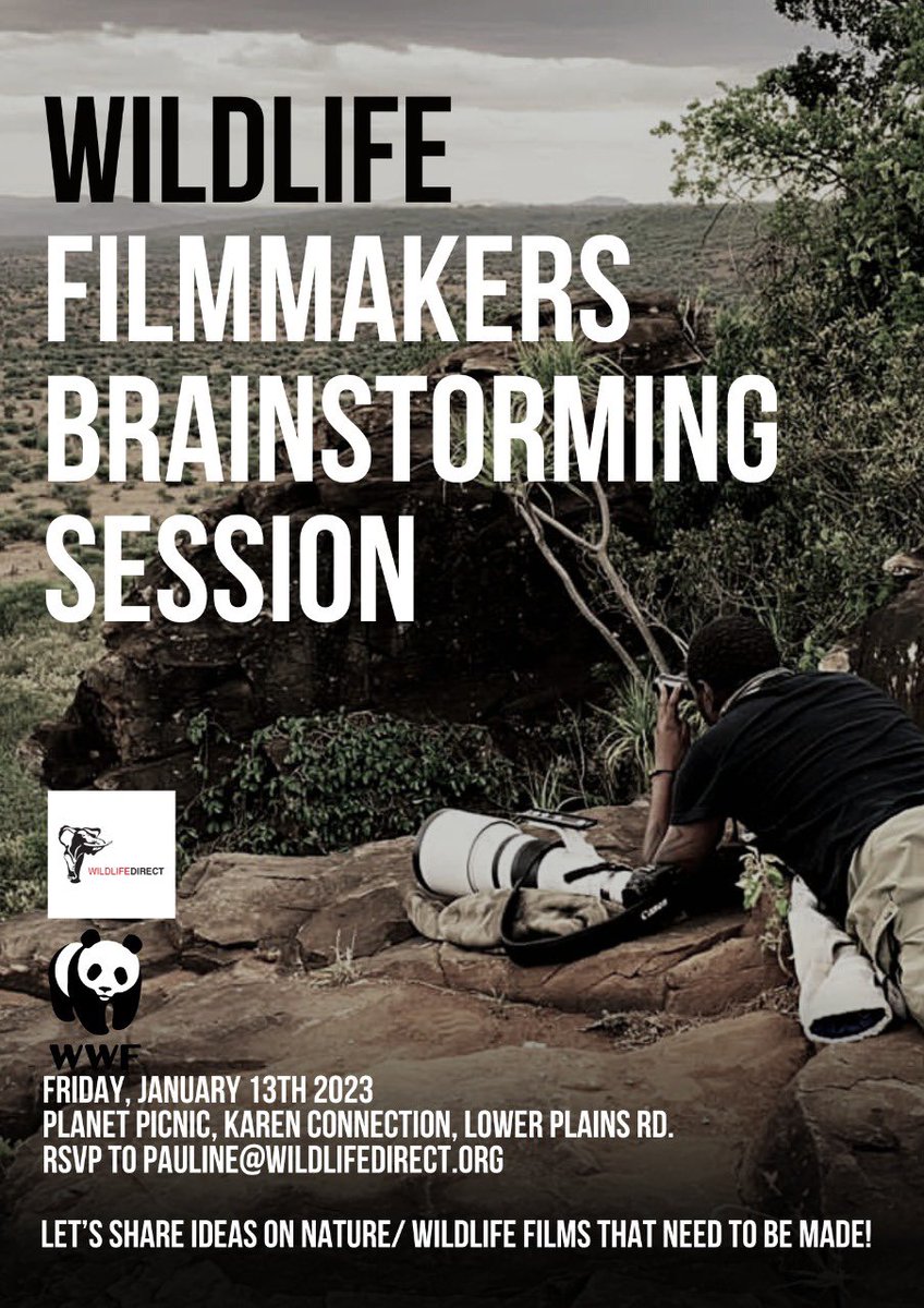 paulakahumbu's tweet photo. Join us this Friday as we storm ideas for catalyzing wildlife filmmaking in Africa. Please share. Follow for updates. #ByAfricansForAfricans 
#FilmsForAfricanWildlife
#WildlifeFilmmaking
#conservationafrica https://t.co/Bdg8c5ENib