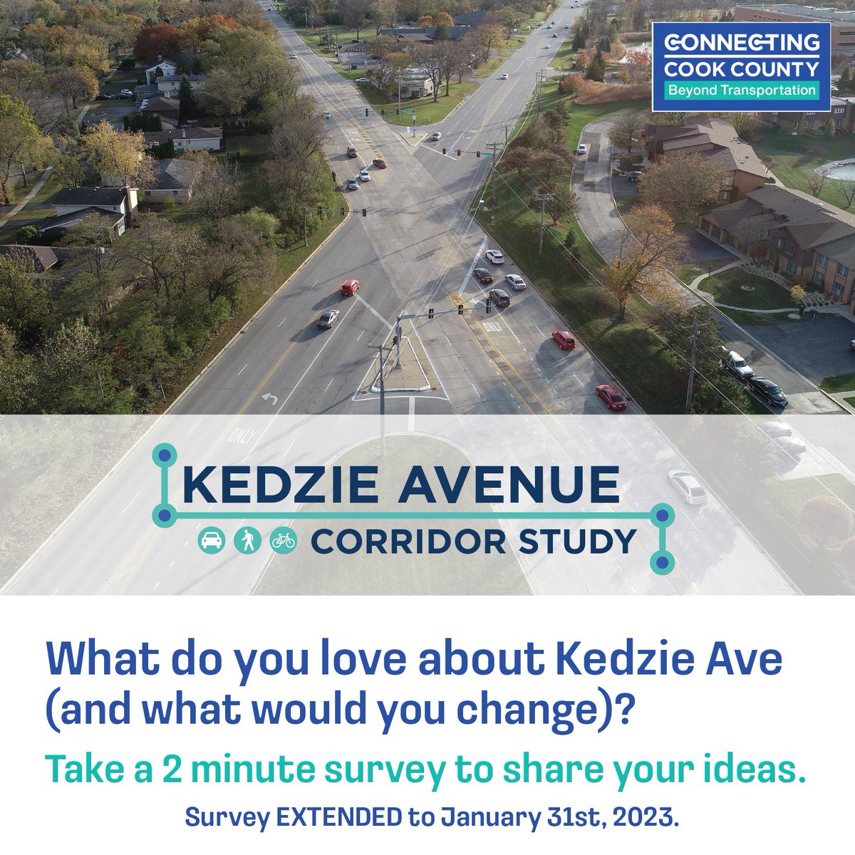 planningmuse's tweet photo. SURVEY EXTENDED: Tell us how @cookcountygov Dept of Highways &amp; Transportation can improve Kedzie Ave. b/w W 159th St (US Hwy 6) &amp; Vollmer Rd.: https://t.co/M3yPKmYtgL  

@HazelCrestIL @Flossmoor_IL @HomewoodIL #MarkhamIL #OlympiaFields https://t.co/jPgHZUN5BL