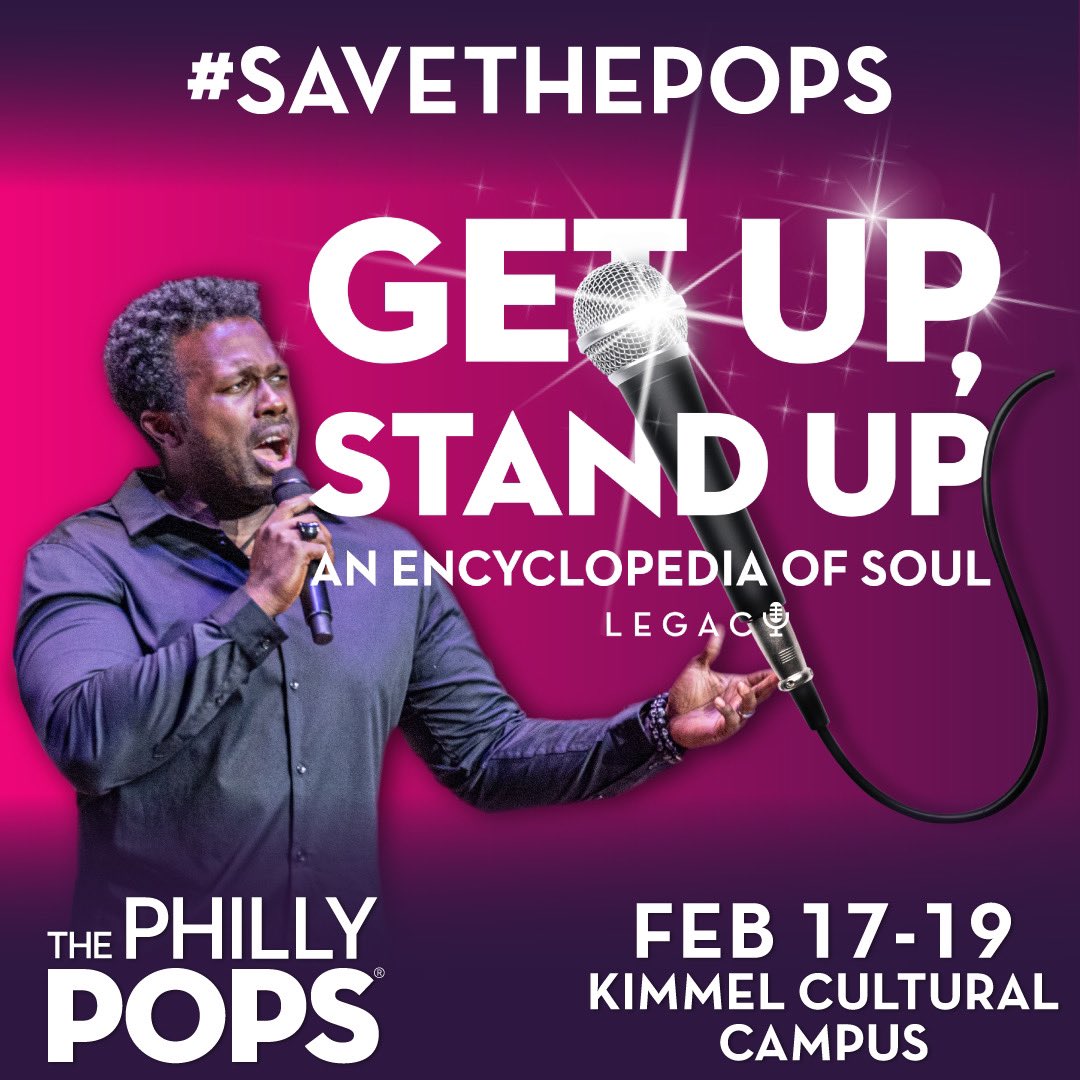 Y’all… I created a symphony show about SOUL! Join me on Feb 17-19 w/ the (philly Pops orchestra) to celebrate the joy and exhilaration soul music brings. From Aretha to John Legend… I promise you a great time. Funds raised will help #SaveThePops and keep local symphony alive.