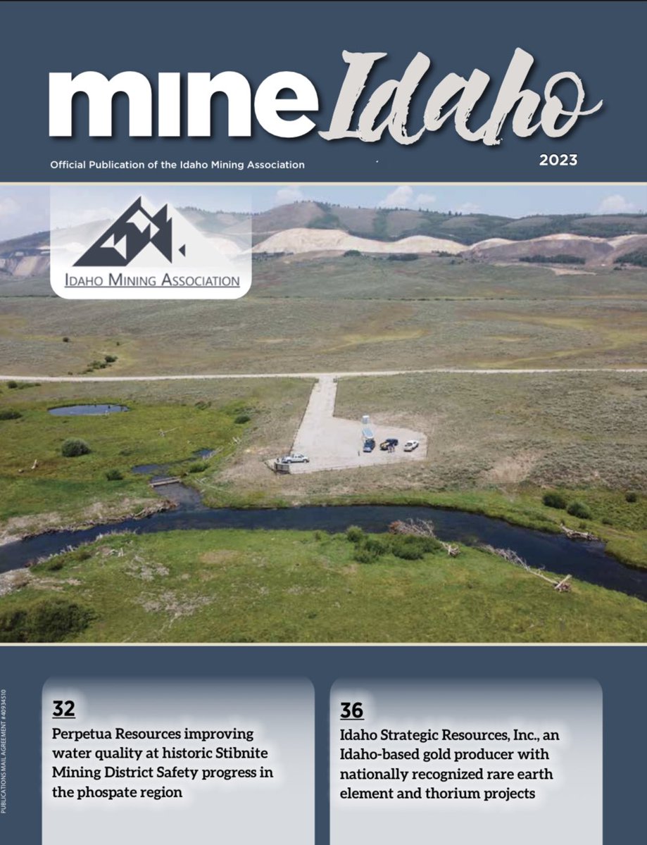 Idaho Strategic Resources (@idahostrategic) on Twitter photo $IDR is mentioned on the cover of <a href="/IdahoMining/">Idaho Mining</a> Mine Idaho magazine! See p.24 for a photo of our #RareEarthElement trenching and p.36 for our complimentary editorial
idahostrategic.com/wp-content/upl… $IDR is mentioned on the cover of <a href="/IdahoMining/">Idaho Mining</a> Mine Idaho magazine! See p.24 for a photo of our #RareEarthElement trenching and p.36 for our complimentary editorial
idahostrategic.com/wp-content/upl…