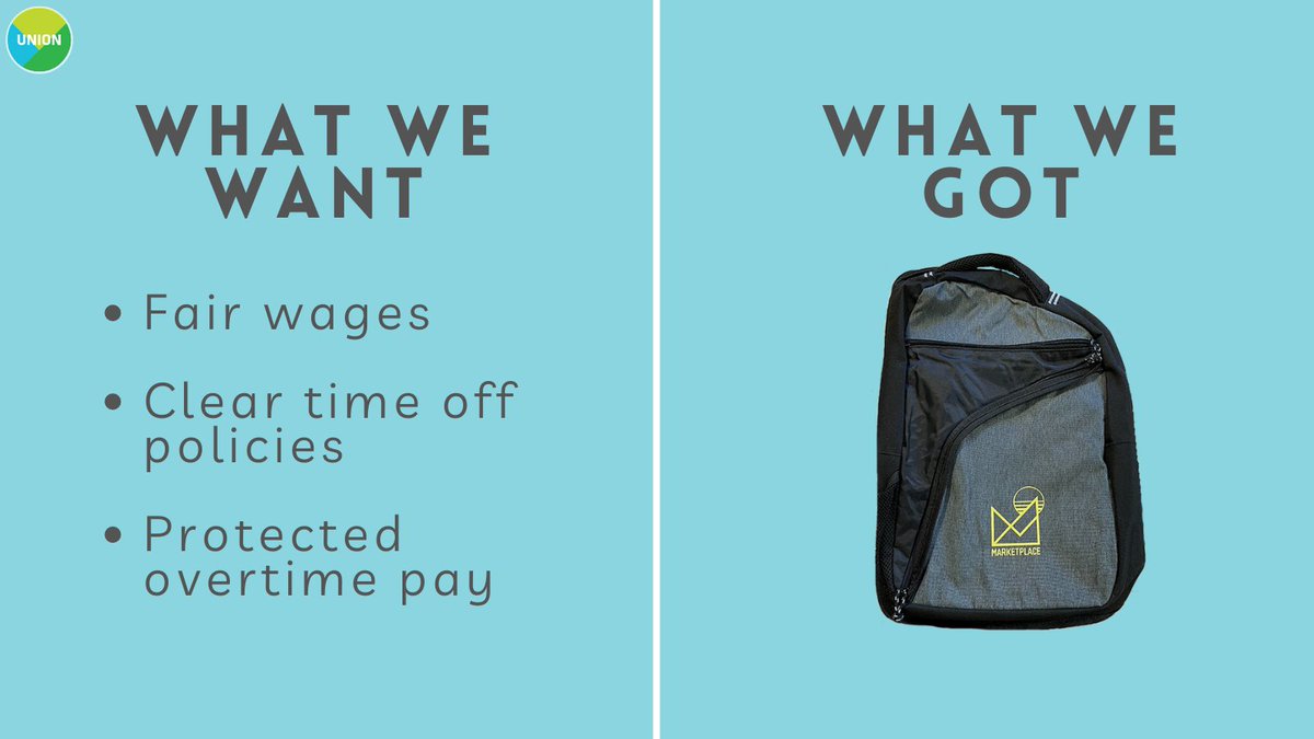 This Christmas, we wanted a fair contract. We got a backpack.