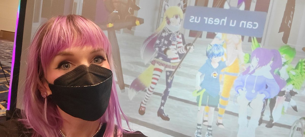 hellonella's tweet photo. My favorite part of Magfest 2023 was the vrchat portal and also the swadge game integration! https://t.co/z7buKOmPqf
