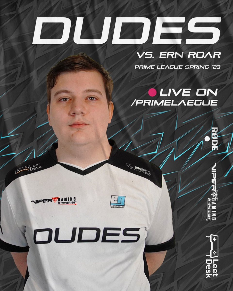 In 2 Stunden geht es los in der <a href="/PrimeLeague/">Die Techniker Prime League</a> gegen @ernroar🐱 
Das Katzengras haben unsere DUDES schon eingepackt!

🕗22:00 Uhr
🎥twitch.tv/primeleague

#WELIVEGAMING with <a href="/LeetDesk/">LeetDesk</a> 🤎