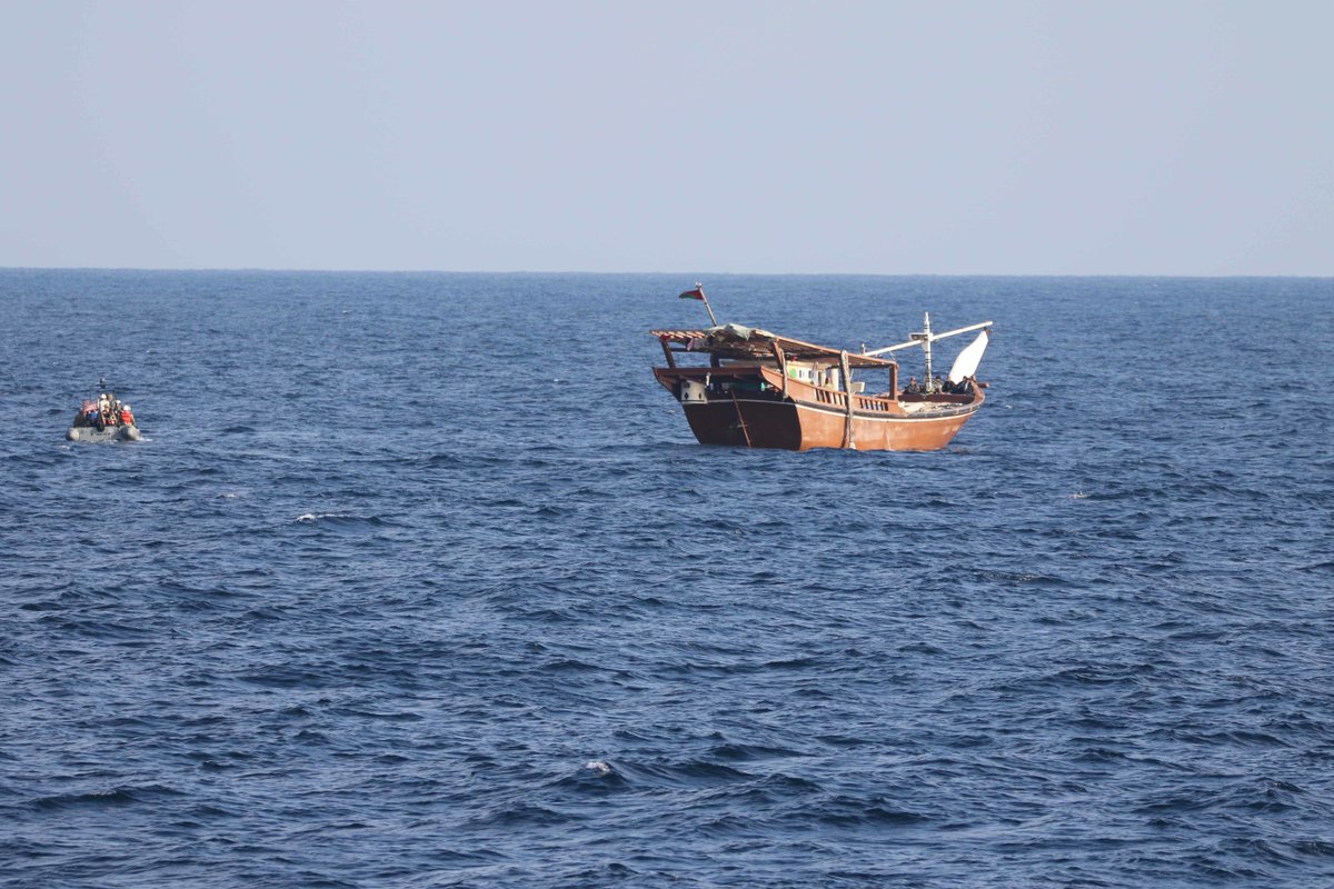 Keeping the waters safe! 👏 

#NavyPresence 

#USNavy units in @US5thFleet intercepted a fishing vessel smuggling 2,116 AK-47 rifles while transiting international waters from Iran to Yemen, Jan. 6.   

Read the full story here: dvidshub.net/r/3223uh