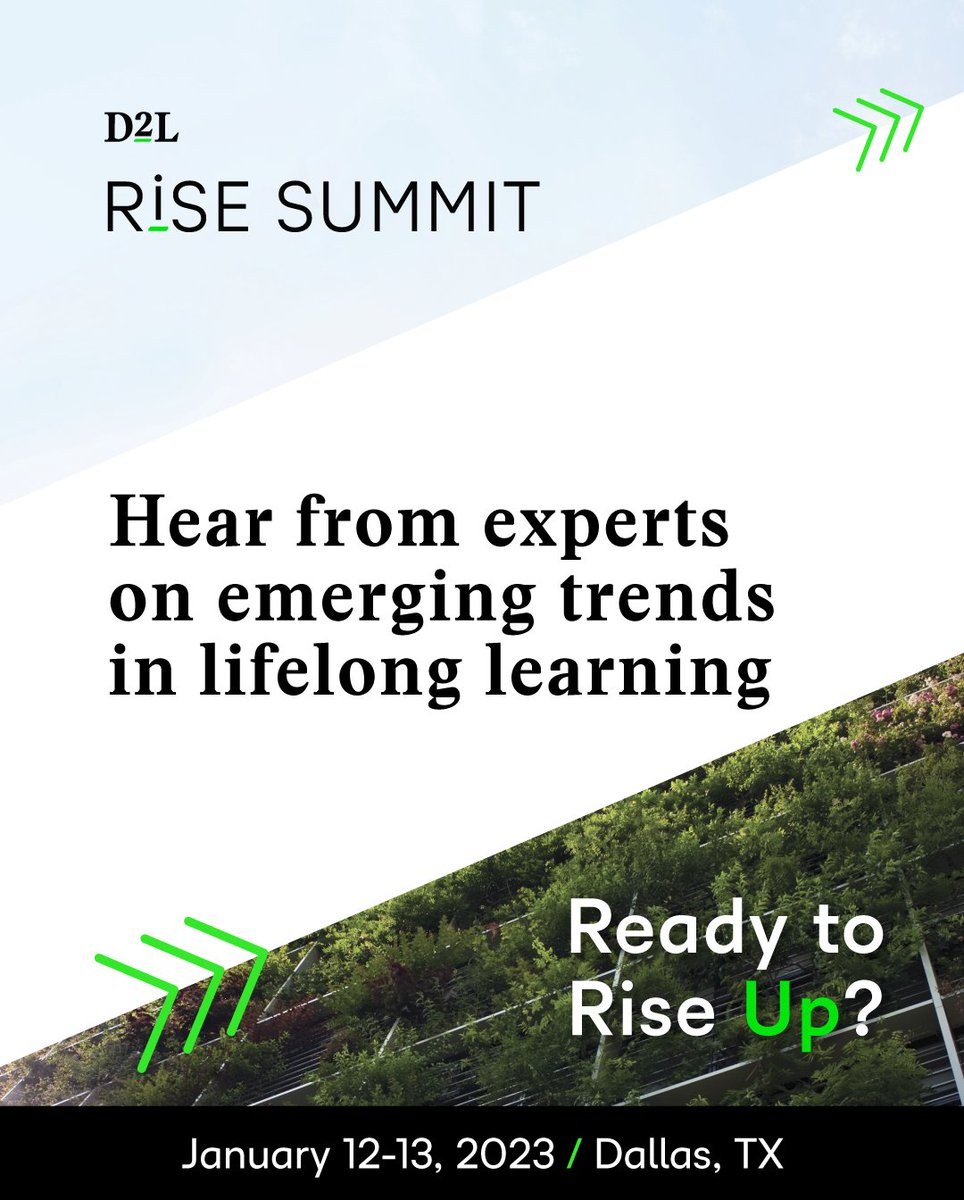 D2L on Twitter "Only two more days until D2L's RiSE Summit in Dallas