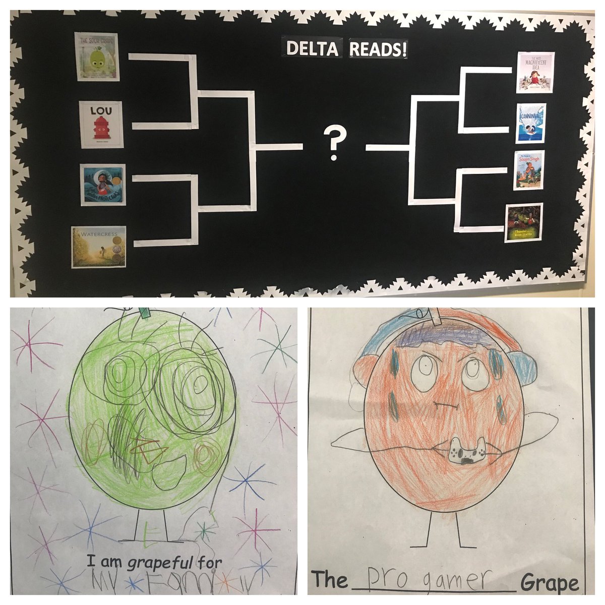 Kids were excited to start the tournament of books. Which one do you think will win?  We started with The Sour Grape. #DeltaReads2023 <a href="/deltasd37/">DeltaSchoolDistrict</a> <a href="/dtla37/">DTLA37</a> <a href="/ElemHawthorne/">hawthorne.elem</a>