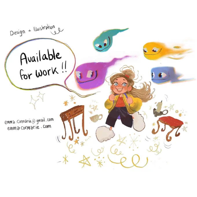 Hi #PortfolioDay ! I'm Em, a character designer/visdev artist and illustrator based in LA - I'm available for new ventures ☀️
Past: Titmouse, Buck, Dreamworks, HarperCollins

rep'd by @jenazantian 
✉️ emma.cormarie@gmail.com
🖌 https://t.co/SjSHPCbPh9 