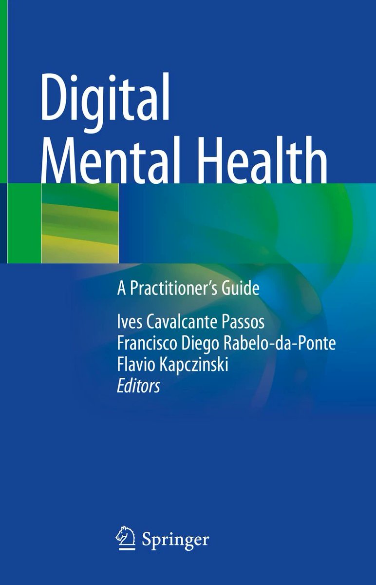"Digital Mental Health"
🧠describes how mental health will change with the arrival of new technologies
🧠provides innovative solutions using digital health strategies 
🧠projects the future role of digital mental health in medicine