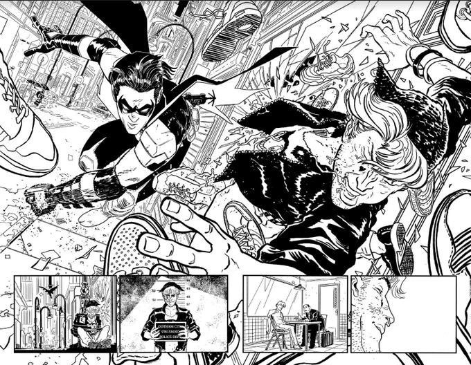 Inks from probably my favorite spread in Arkham Academy: 