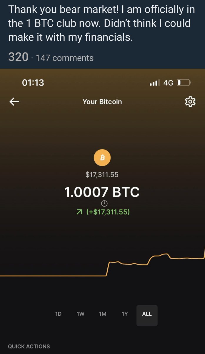 Another #Bitcoin wholecoiner confirmed on Reddit. LFG! 💪