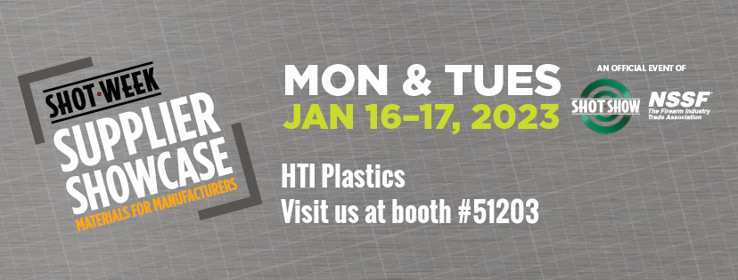 Visit the HTI Plastics team at Shot Show Supplier Showcase - Booth 51203