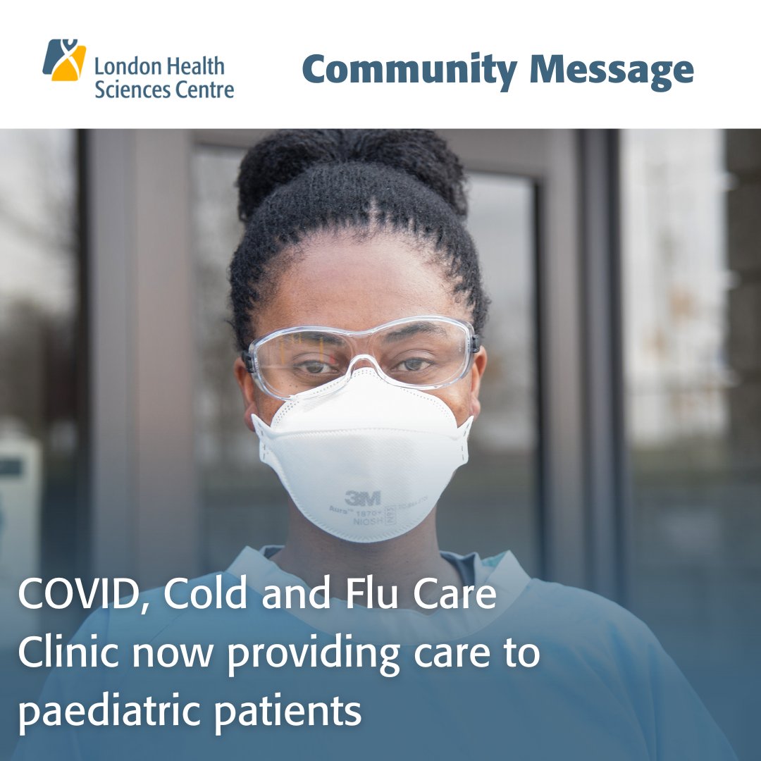 LHSCCanada's tweet photo. Good news, parents! As of Jan 11, The COVID, Cold and Flu Care Clinic is expanding to provide care to paediatric patients. 

If your child is experiencing symptoms of COVID, cold or flu, consider booking an appointment, available Mon &amp; Wed, 4-8 p.m. 

 https://t.co/5bHV3q3OLf https://t.co/LVZi81x6SA