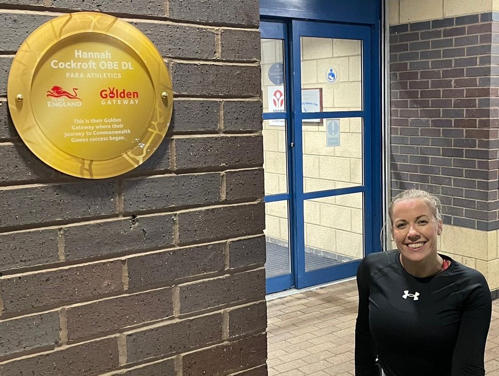 Hannah Cockroft OBE PLY DL (@hancockroft) on Twitter photo So exciting to see my <a href="/TeamEngland/">Team England</a> Golden Gateway at South Leeds Stadium. Great to see <a href="/LeedsCityWCR/">Leeds City WCR</a> get recognition for the support they’ve given me over the years and hopefully will inspire others at the club to get their own! So exciting to see my <a href="/TeamEngland/">Team England</a> Golden Gateway at South Leeds Stadium. Great to see <a href="/LeedsCityWCR/">Leeds City WCR</a> get recognition for the support they’ve given me over the years and hopefully will inspire others at the club to get their own!