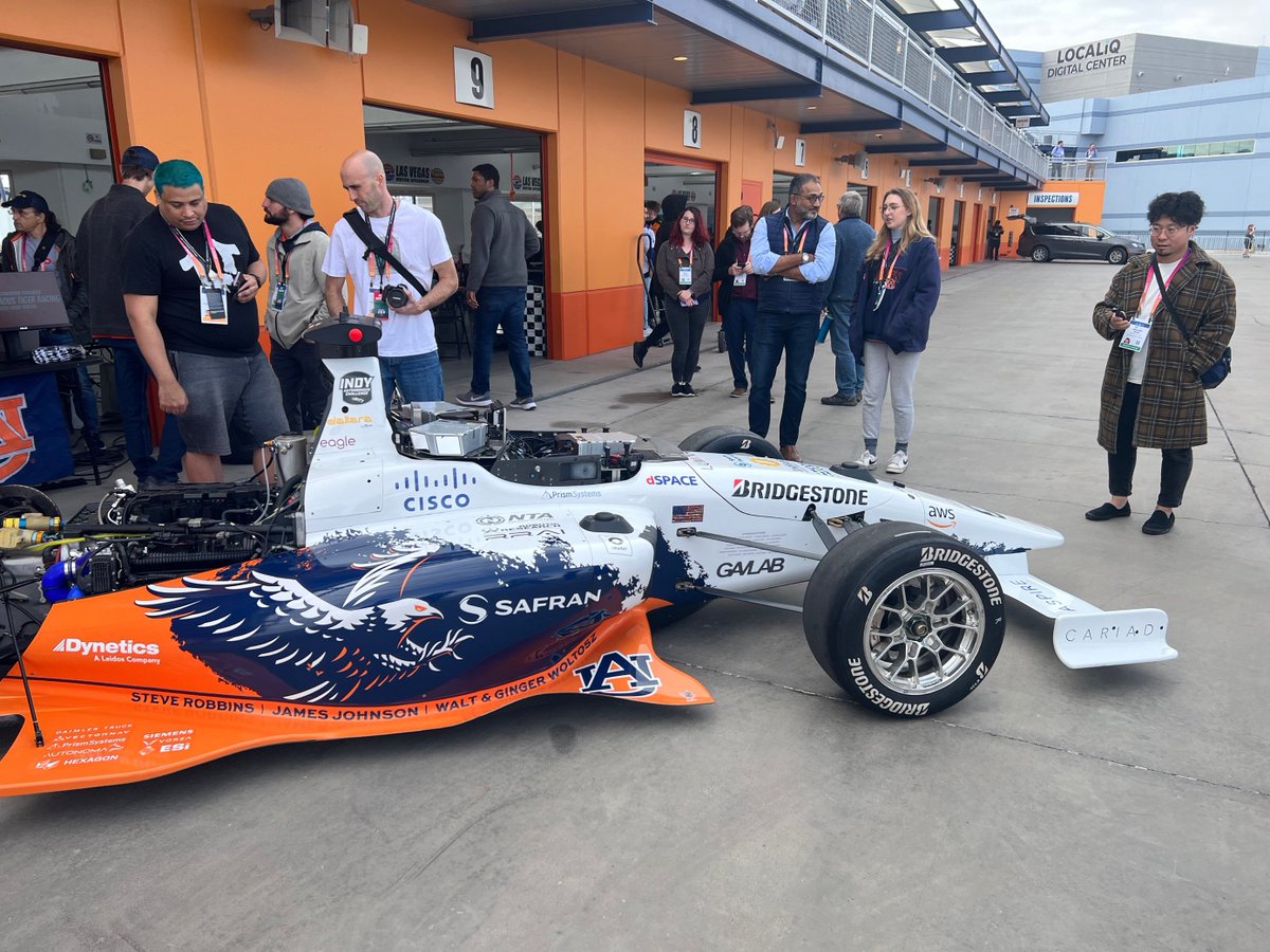 SafranNT's tweet photo. Our team attended the @CES in Las Vegas, NV this weekend to support our Orolia Academic Partner @AuburnU as they competed in this year's Autonomous Race Challenge! 🏁🏎️

More pics &amp; videos to come! 

#OAPP #OroliaAcademicPartner #OroliaSimulation #SkydelEverywhere https://t.co/N9jUAELV8a