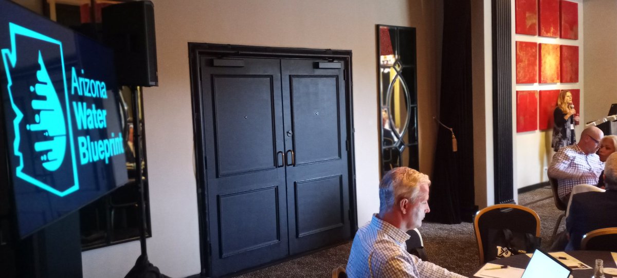 Susan Craig from the <a href="/ASUGlobalFuture/">ASU Julie Ann Wrigley Global Futures Laboratory</a> Water Initiative presenting the Arizona Water Blueprint and CuRVE water data analysis tools at the <a href="/Ten_Across/">Ten Across</a> Water Workshop.