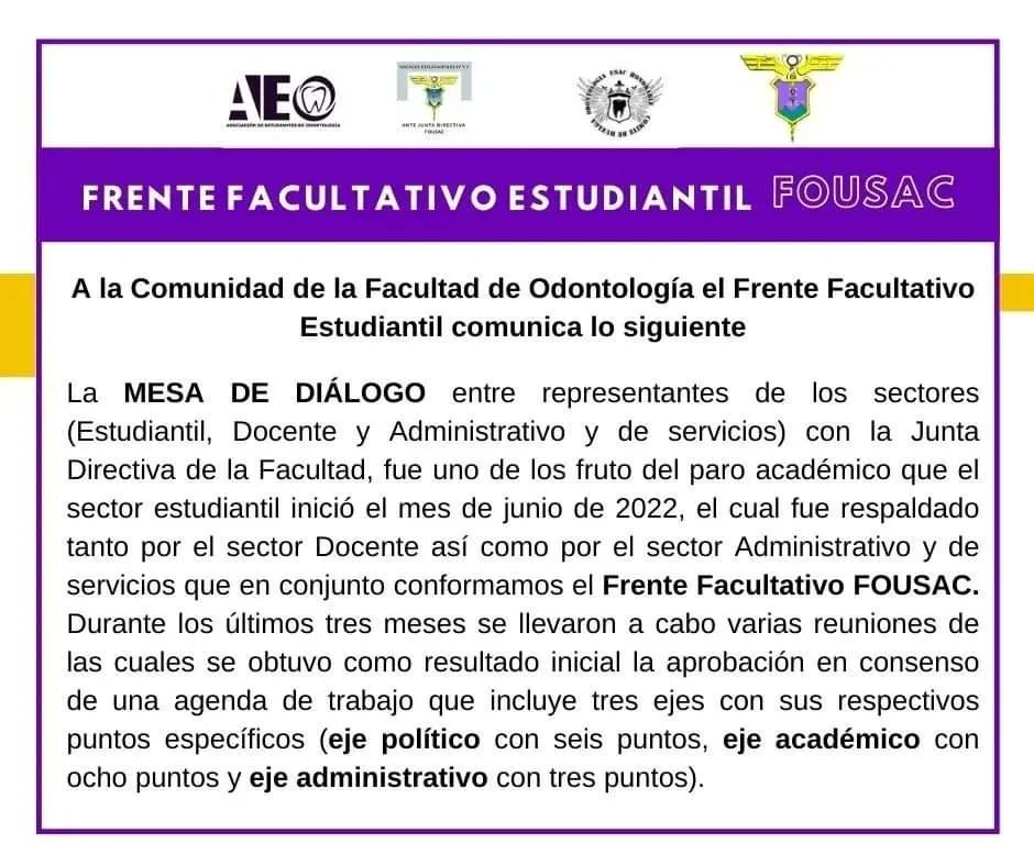 Comite_Odonto's tweet photo. El Frente Facultativo Estudiantil de la Universidad de San Carlos de Guatemala a la comunidad universitaria y a la población en general hace saber: https://t.co/IbfRx5JBGz
