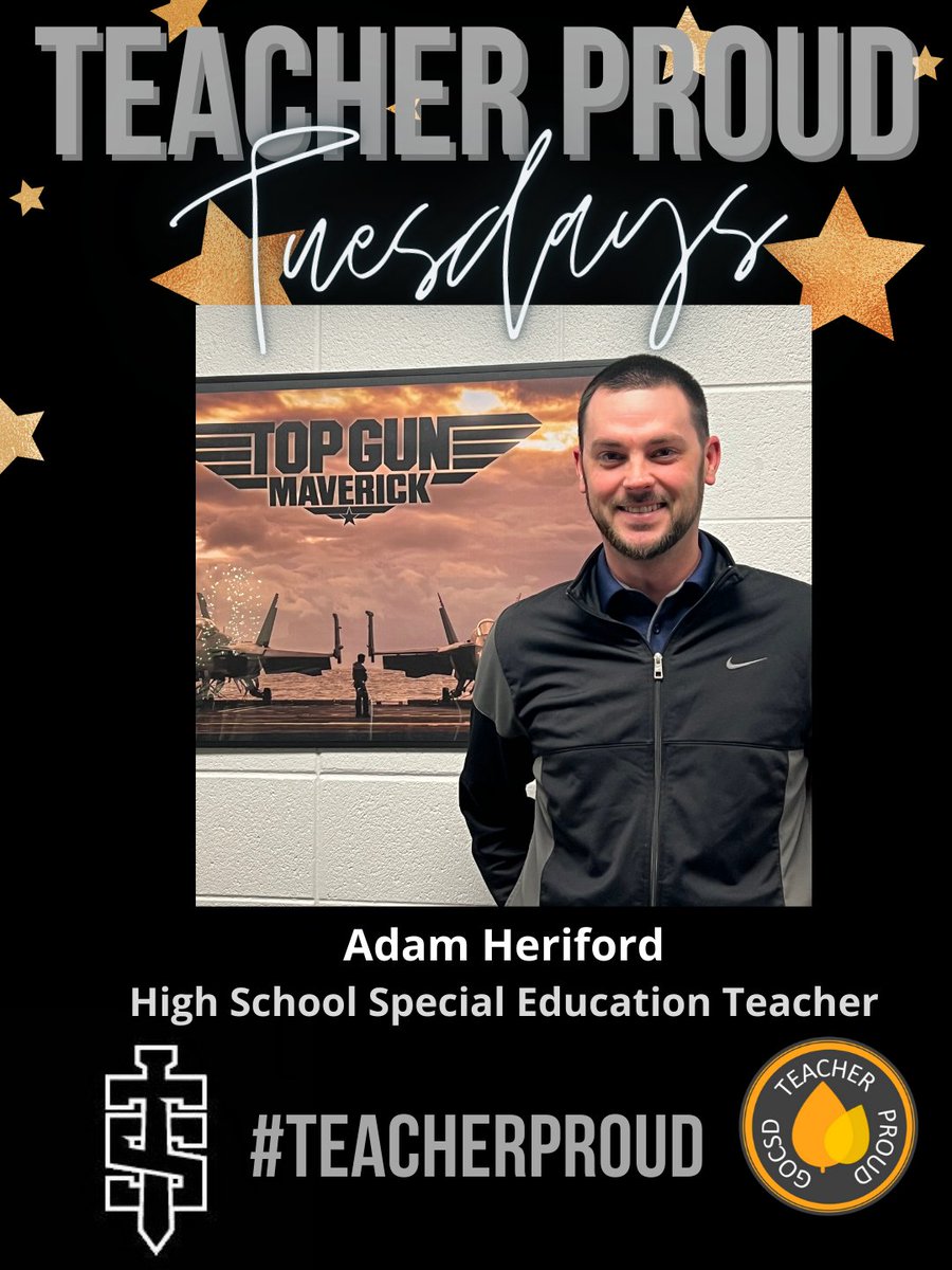 Sparta High School wants to honor Adam Heriford for Teacher Proud Tuesday.  We appreciate you!!!! #TeacherProud #GOCSD @SpartaR3Schools