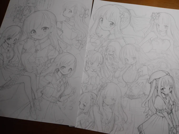 風邪をひいて寝込んだりしつつ、コツコツ描きためました…ペン入れやんなったので今日はここまで 