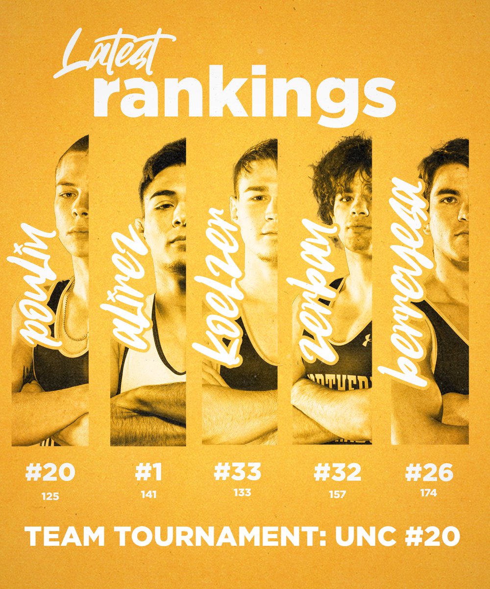 🚨NEW RANKINGS ALERT🚨 
And then there were five…see them all this weekend in #TheBank when we host CSU Bakersfield (Fri, 6pm) and Cal Poly (Sun, 2pm). 🎟: UNCBears.com/tickets
