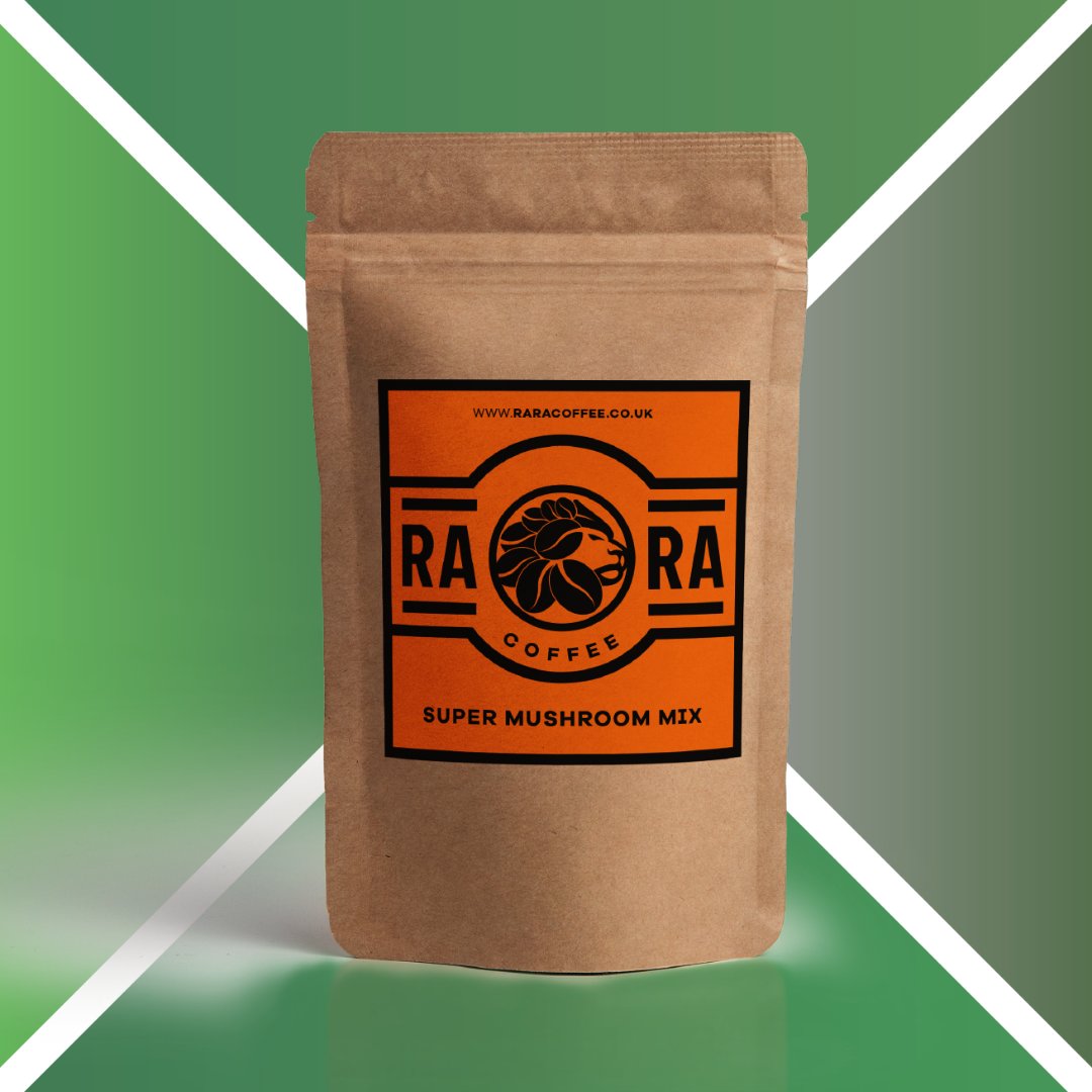 Introducing our Super Mushroom Coffee Mix containing smooth arabica coffee with nature's best mushroom superfoods, lion's mane, chaga, reishi and cordyceps. 
One cup of this and you will be supercharged to go!

#coffee #mushroomcoffee #shroomcoffee #shrooms #shroom #healthycoffee