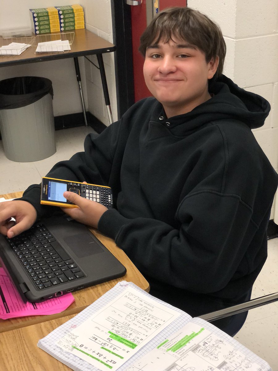 mseanez_EDHS's tweet image. Algebra I scholars solving Quadratic Equations with the Quadratic Formula. #colorcode #draganddrop @TICalculators @Schoology
@LCompean_EDHS @njcroyle_EDHS @RGonzalez_EDHS @klujan_EDHS @osaucedo_edhs
