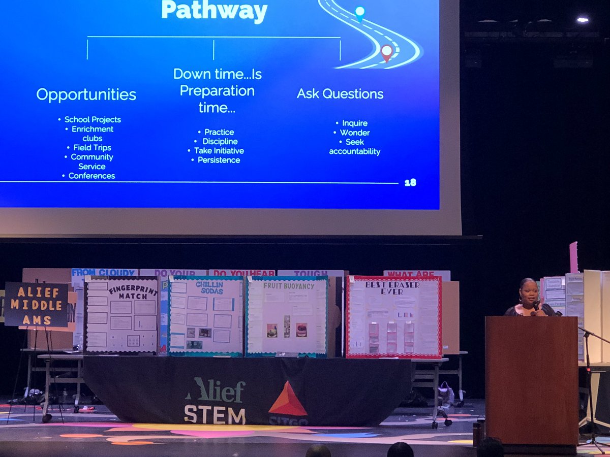 Congratulations @Msbjonesclass, Keynote Speaker at the 2023  Alief intermediate STEM Fair. Powerful message for our students. @aliefstem @AliefScience