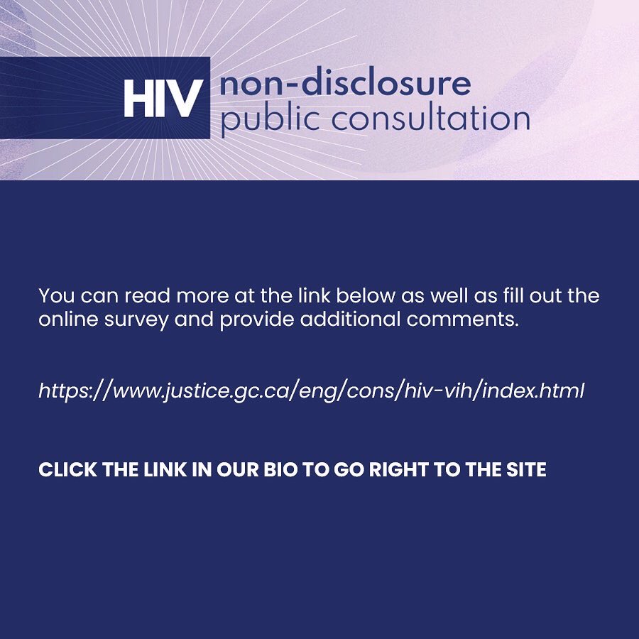 The Government of Canada is running a public consultation on HIV criminalization laws and is asking for your feedback until January 13, 2023.

#hiv #hivaids #canadianlaw #criminallaw #hivdisclosure