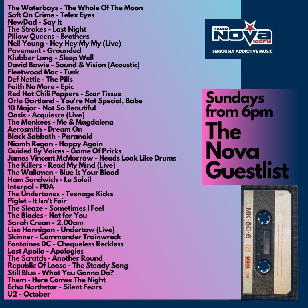 Big thanks to @321Kieran & @radionova100 for inc us 🤘🤘💥💥
🚨All the great songs played on the #NovaGuestlist with Kieran McGuinness;@CorkFifa @FIFARecordsPR @judith_fisher 
📻Listen back Now on nova.ie/radio-schedule…