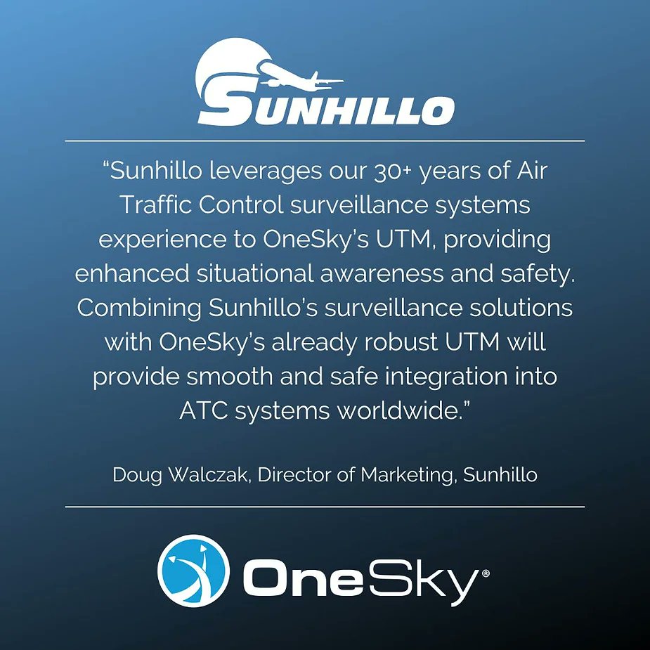 Sunhillo has joined the OneSky Future of Flight Program.
Sunhillo's solutions can provide critical situational awareness data to UTM operations. For more information:
sunhillo.com/sunhillo-joins…