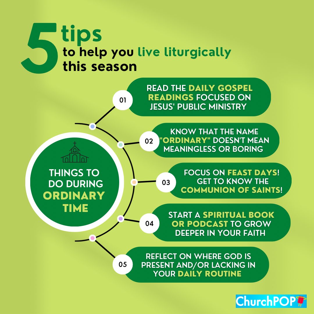 Church_POP's tweet image. 5 Tips to Help You Live Liturgically This Season! #OrdinaryTime