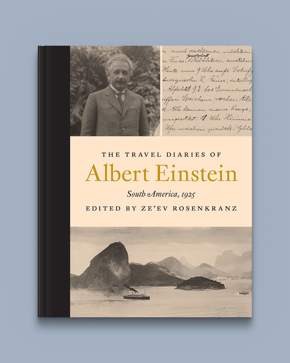 Out today, The Travel Diaries of Albert Einstein: South America, 1925 by Albert Einstein and edited by Ze’ev Rosenkranz is a marvelously annotated &amp;illustrated edition of Einstein’s South America travel diary. Out in hardcover and ebook. hubs.ly/Q01xxDpT0 <a href="/EinsteinPapers/">EinsteinPapers</a>