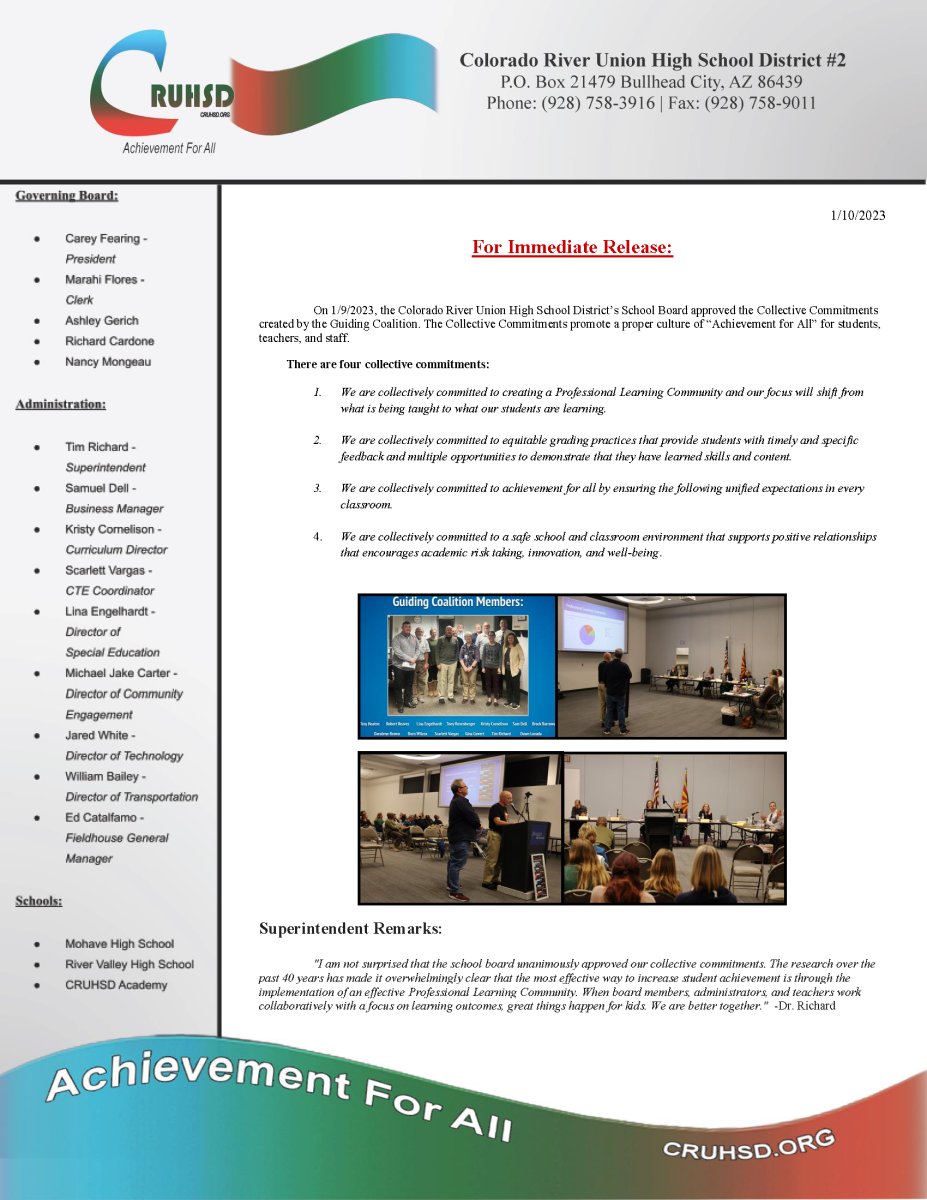 CRUHSD2's tweet image. We have some great news to share with you regarding our new Collective Commitments!

Please read the Press Release attached to this post for more details.

#CRUHSD #AchievementForAll #collectivecommitments