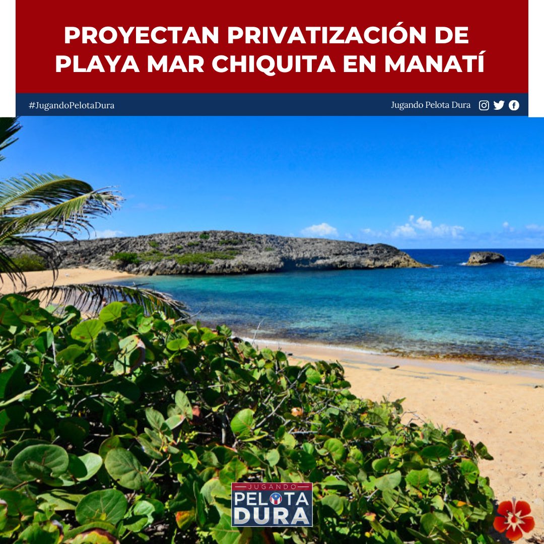 JugandoPelotaPR's tweet photo. Según fuentes del diario Prensa sin censura, se está proyectando la privatización de Mar Chiquita en Manatí. 

La inversión de $4 millones incluiría estacionamiento, baños, alquiler de sillas y más. 

El municipio no está al alcance para hacer la inversión, según la fuente . #JPD https://t.co/GAtczs3sap