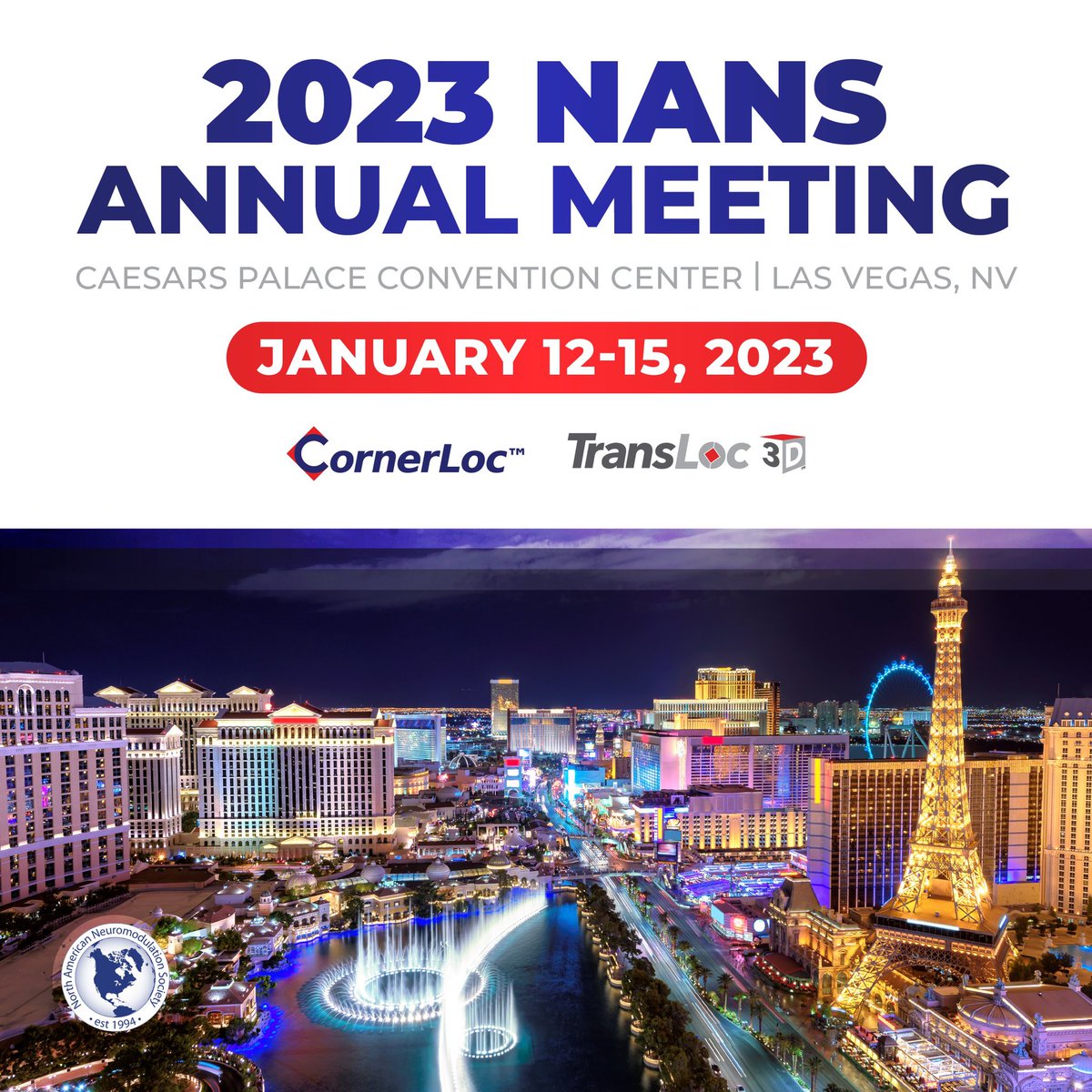 CornerLoc's tweet photo. We’re heading to the #NANS2023 Annual Meeting! Be sure to stop by booth 215 and check us out!
#transloc3d #cornerloc #sijointfusion #sijoint #sijointdysfunction #sacroiliacjoint #painmanagement #sijointpain https://t.co/r13P0P0YYh