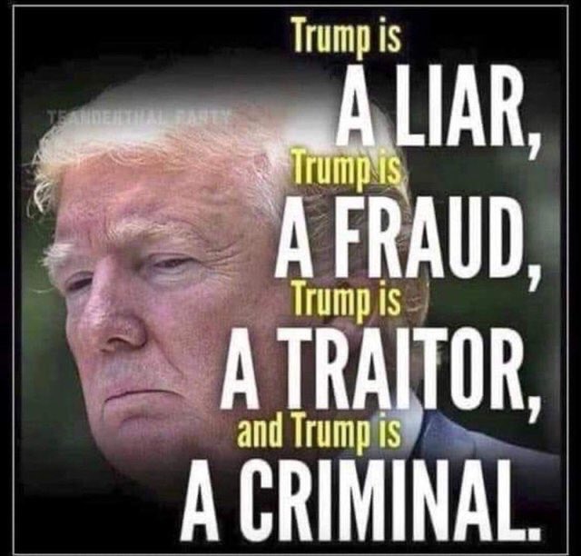 brad_px's tweet photo. @fornewhope @GaylaMcGill5 @DjMusgr @kangaroos991 Or as well known as #TFG or #tRUMP
aka #TOTUS (#Traitor of the United States) or #grifter, #conman, #unindicted #insurrection #instigator, #coconspirator, #liar and #fraudster! https://t.co/41gs2tJJE9