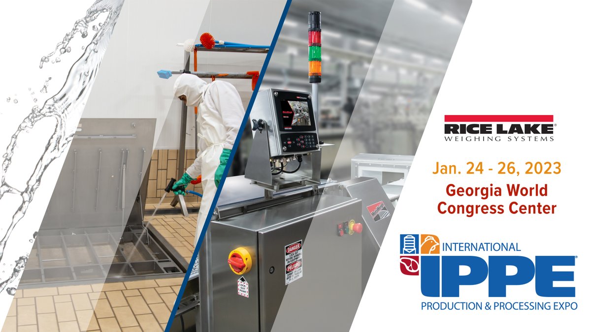 ricelake's tweet photo. Mark your calendars! We will be at IPPE January 24-26 demonstrating our in-motion weighing and batching systems. Come see us at booth BC9734! #IPPE2023 #RiceLakeRed https://t.co/s3PHYIc57R