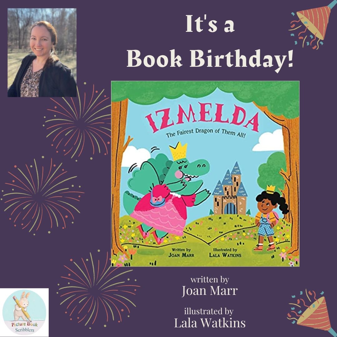 🎂Happy book birthday to IZMELDA THE FAIREST DRAGON OF THEM ALL! written by @JoanMarrBooks and illustrated by @WatkinsLala!🎂⁠ A delightful and humorous fairytale twist that turns the tables on princesses and dragons! amazon.com/Izmelda-Faires… @IzmeldaSays #kidlit #picturebook