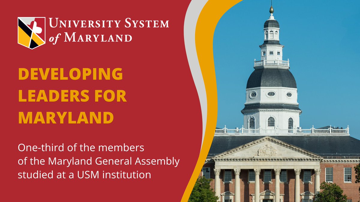 Univ_System_MD's tweet photo. Alumni of USM institutions will be well-represented when the Maryland General Assembly convenes tomorrow for the 2023 Session, with more than 70 #MDGA members having graduated from or attended a USM institution! #USMimpact #LeadingMaryland #MDGA2023
https://t.co/dLatsKLseu https://t.co/zXPDQCcgYM
