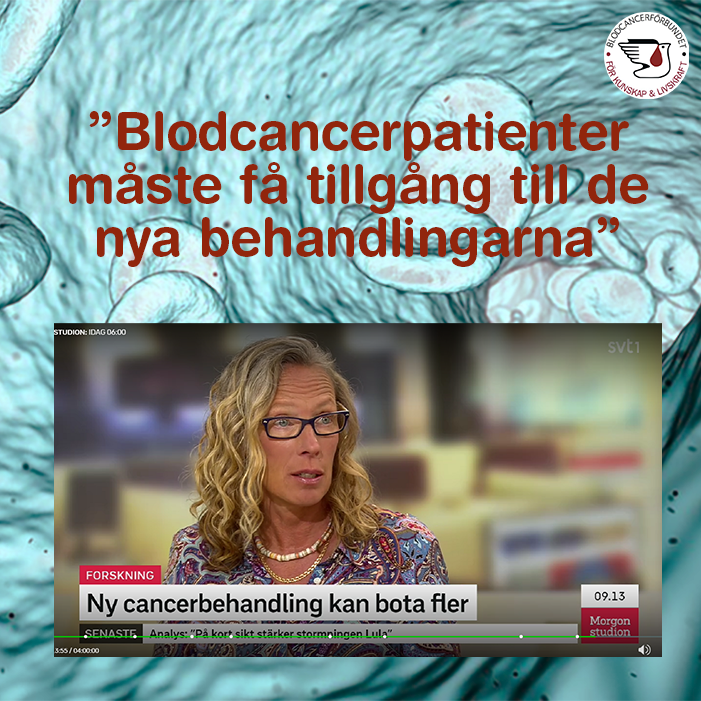 BCF_1982's tweet photo. -Patientinflytandet måste bli mycket större i processen när nya innovativa behandlingsterapier utreds och beslutas för rekommendation i Sverige. Det hävdar Blodcancerförbundets ordförande Lise-lott Eriksson i ny SVT-intervju.
https://t.co/rC8UAQhXhl
#leukemi #lymfom #maktlistan https://t.co/swPRmkjrjU