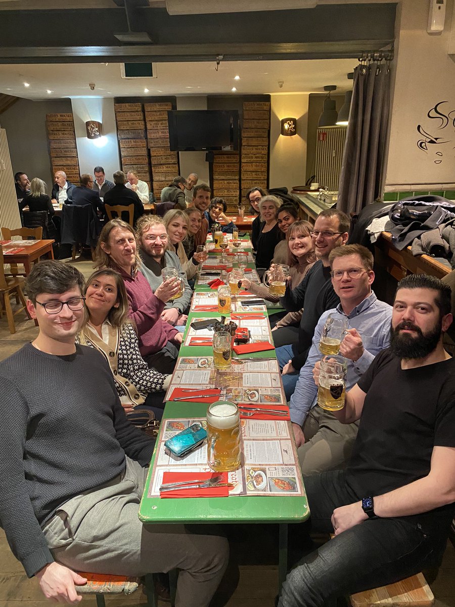 Celebrating each other‘s company - such a good atmosphere! Thanks to <a href="/jbotev/">Jean Botev</a> and his team for organizing. 🙏🏼 <a href="/SwarmDynamics/">Heiko Hamann</a> <a href="/PieterSimoens/">Pieter Simoens</a> <a href="/vickyxxx7/">Vicky k</a> <a href="/ArgiroVatakis/">Argiro Vatakis</a> <a href="/LamprouEfthymia/">Efthymia Lamprou</a> <a href="/mugecavdan/">müge Ψ</a>