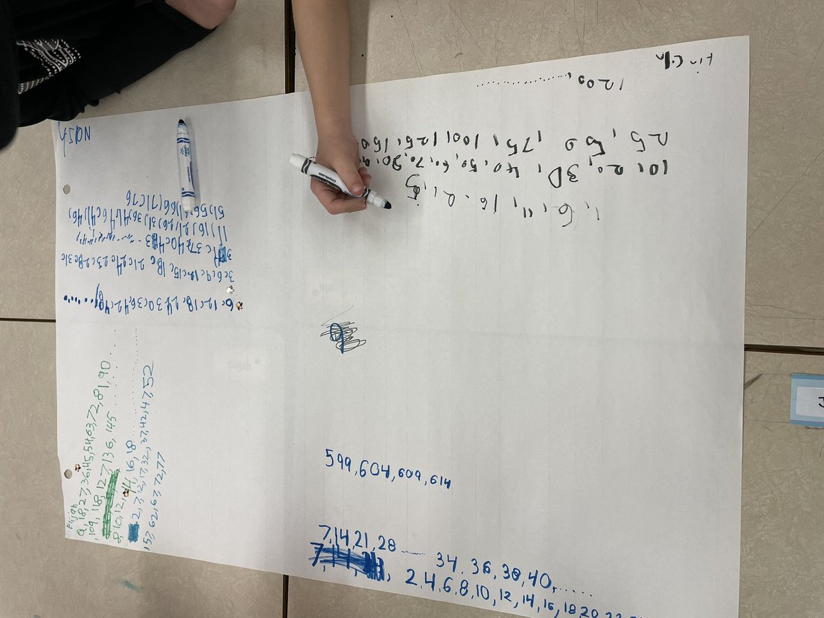 PascoecLea's tweet photo. We are rocking these number patterns. 2/3 world of math! https://t.co/scNyHLbpBY