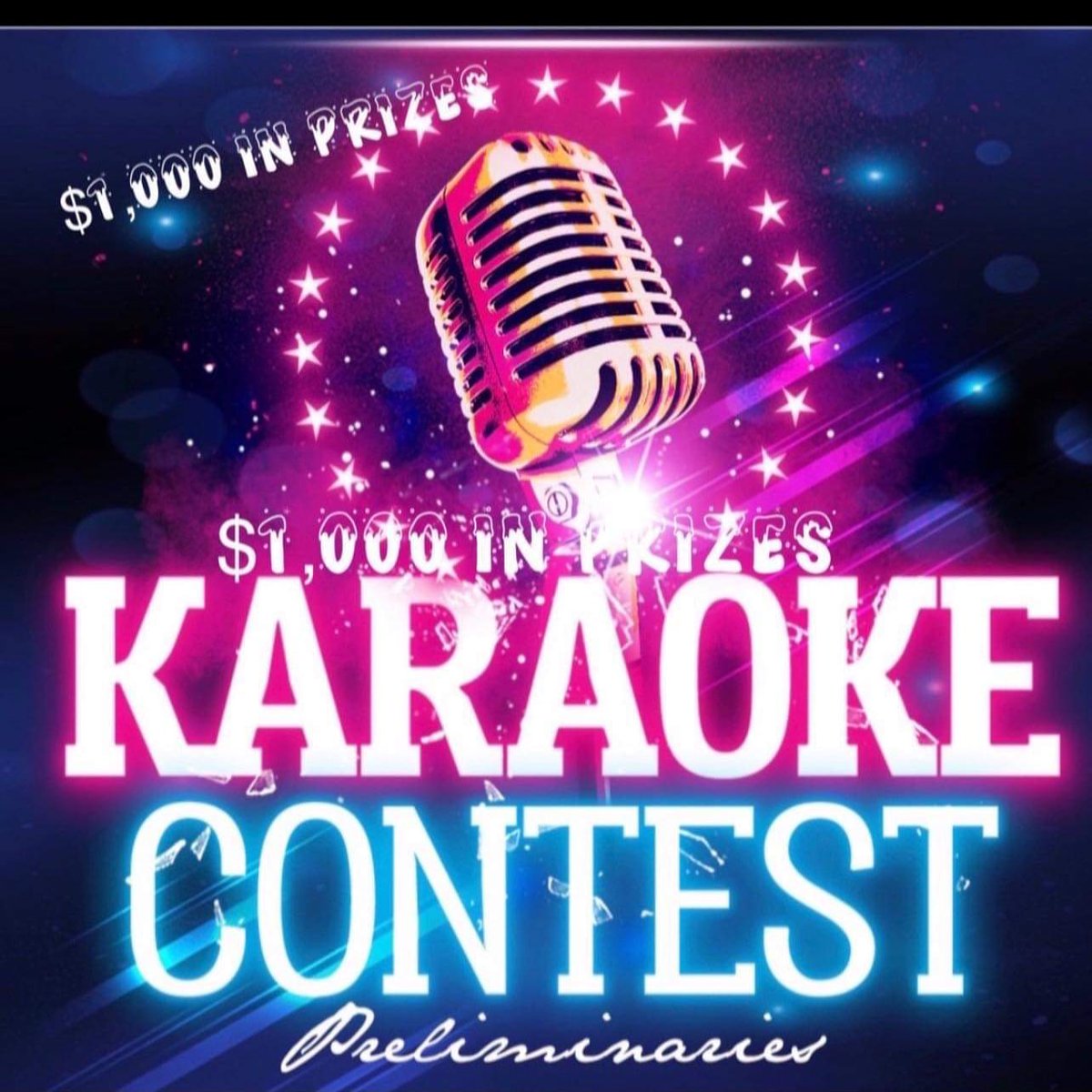 CHASD69's tweet photo. Come perform your best karaoke songs! Biggest contest of the year at the Triple M Plaza! 1st 2nd &amp; 3rd prizes up $1,000 and free studio time THIS SUNDAY!!! Doors open up at 8pm for warm ups and contest begins at 9pm EST! For the preliminaries 🔥🔥 https://t.co/cWTrlIsyhk