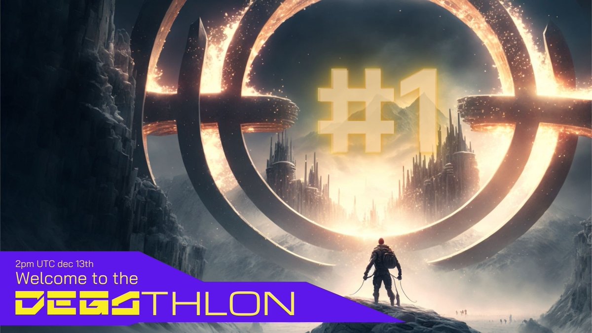 🚨 DEGANS, HERE IT COMES! 🚨

THE DEGATHLON GAMES '23 🏆

When the Liquidverse becomes one with Reality, species from all Universes meet to challenge themselves for the ultimate prize!!! 🔥🔥🔥

Read on 👇🧵