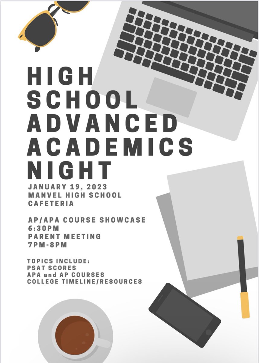 Advanced Academics night is almost here!