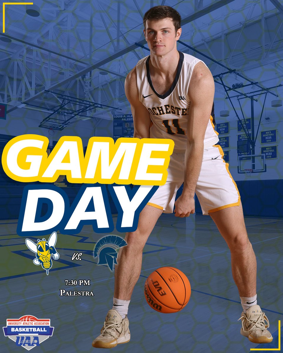 UofRathletics's tweet image. 🏀 IT&apos;S UAA GAMEDAY‼️ 🏀

#9 @URMensHoops takes on the 7th-ranked Spartans in a matchup of Top-10 conference foes!!

🆚: #7 Case Western Reserve
⏰: 7:30 p.m.
📊: bit.ly/3CKDB0Y
📺: bit.ly/3IGcUjS

#GoJackets // #d3mbb
