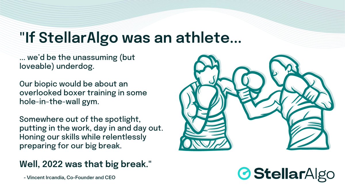 2022 was a banner year for StellarAlgo! We signed 66 new partners - including media giant <a href="/WBDsports/">Warner Bros. Discovery Sports Europe</a>; nearly doubled our roster; eclipsed 200M known fan records; and that's just the start:
 📖 hubs.li/Q01xr-Sw0
#SportsBiz #ThankYou #teamwork #2022Recap