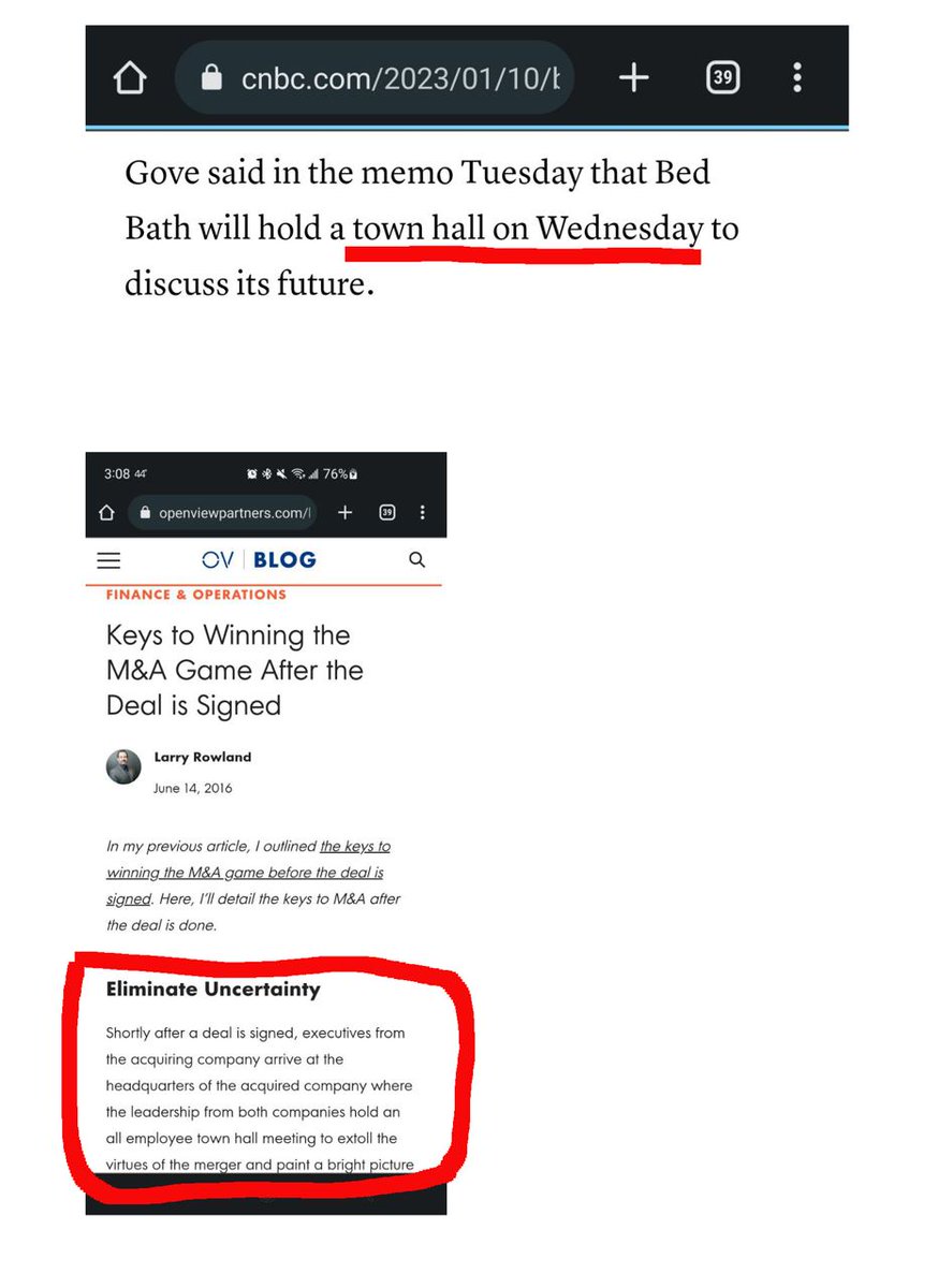 A 2-part #BBBY story: