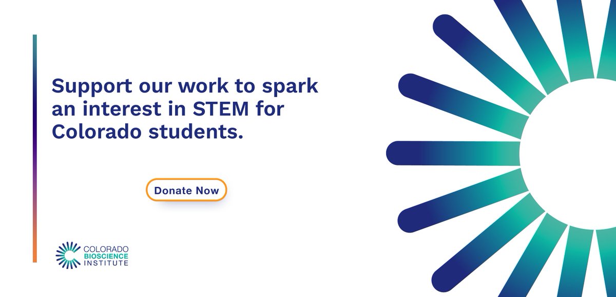 cobioscience's tweet image. Colorado BioScience Institute cultivates and diversifies our life sciences workforce. Our STEM programs impact 2,500+ students across Colorado each year. 

Help us reach more students in 2023! 
 
Please donate now.

lnkd.in/gU2j7A9q
#SparkSTEM #ClassroomCampusCareer